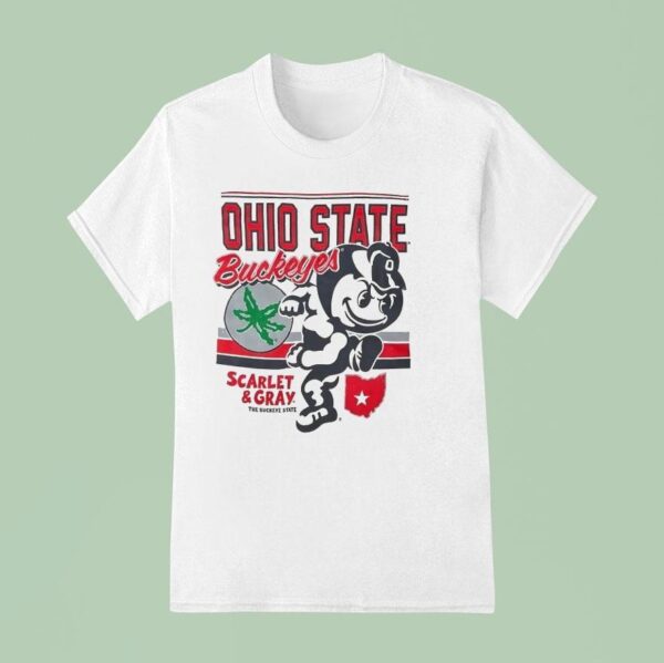 Ohio State Buckeyes Scarlet And Gray The Buckeye State T Shirt