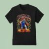 Oklahoma City Skeleton Dribbling Basketball On Burning Cour T Shirt