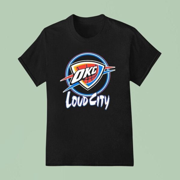 Oklahoma City Thunder Loud City Logo T Shirt