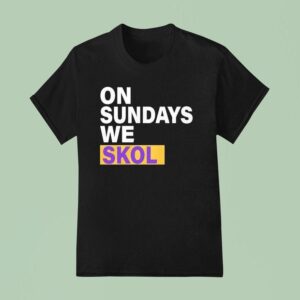 On Sundays We Skol Jj Mccarthy Minnesota Vikings T Shirt