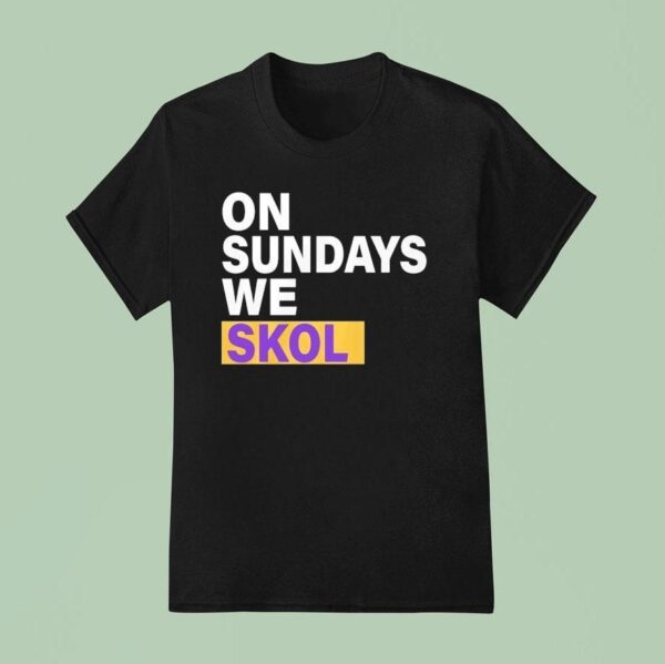 On Sundays We Skol Jj Mccarthy Minnesota Vikings T Shirt