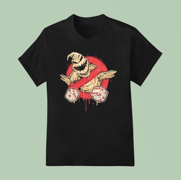 Oogie Boogie From The Nightmare Before Christmas In The Style Of The Ghostbusters Logo T Shirt