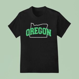 Oregon Map Green As Oregon Ducks T Shirt