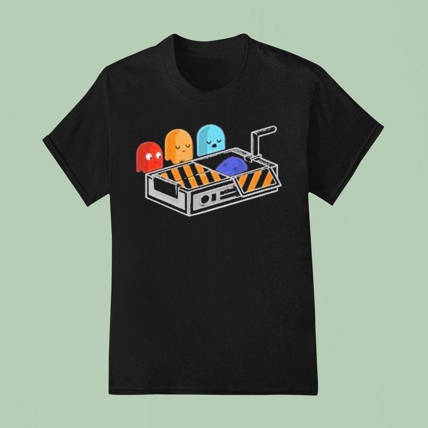 Pac Man And Ghostbusters T Shirt