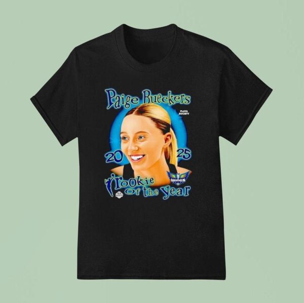 Paige Bueckers Dallas Wings Basketball Rookie Of The Year T Shirt