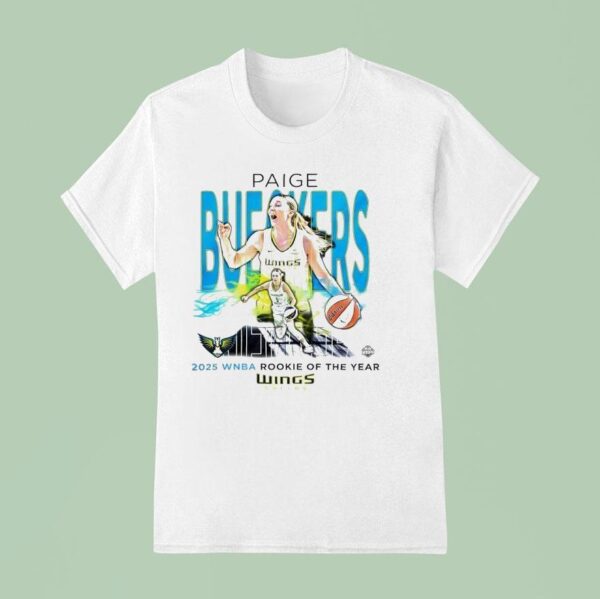 Paige Bueckers Dallas Wings Basketball Wnba Rookie Of The Year T Shirt