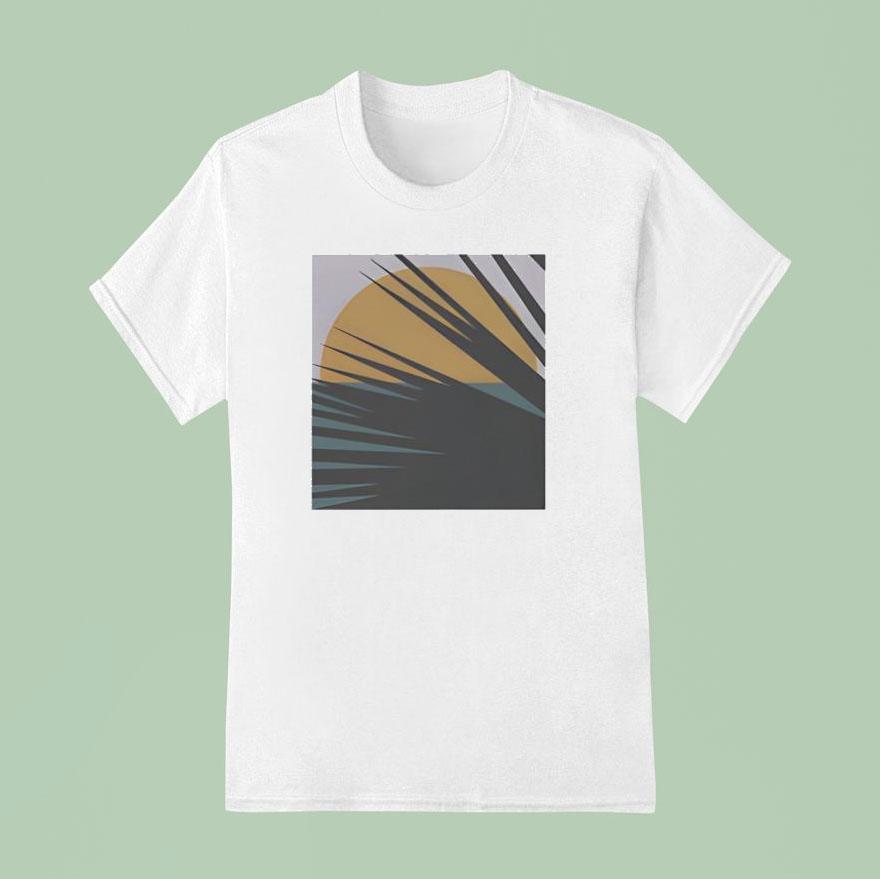 Palm Leaf Sunse T Shirt