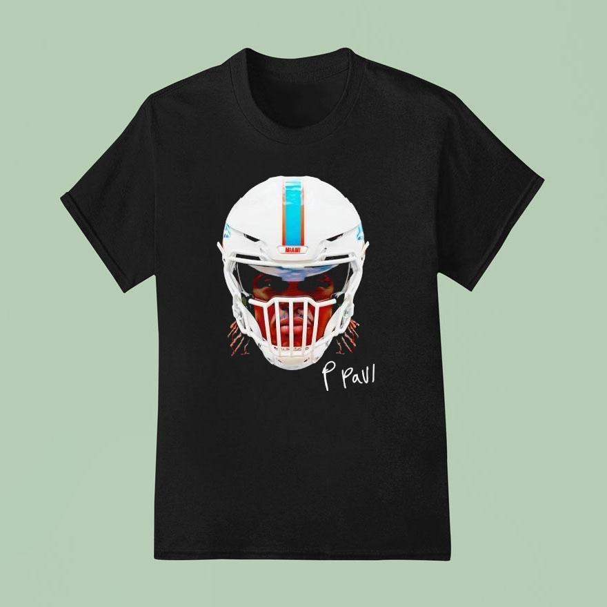 Patrick Paul Head Miami Dolphins Football T Shirt