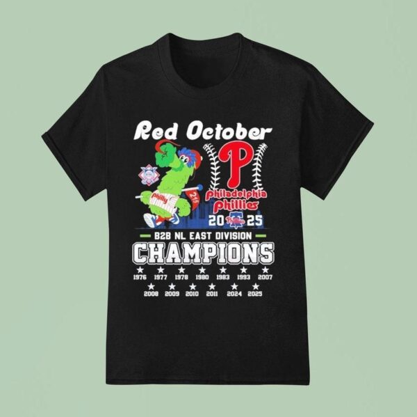 Philadelphia Phillies Red October Bb Nl East Division Champions Masco T Shirt