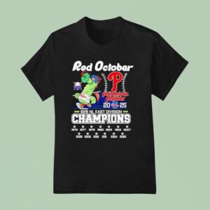 Philadelphia Phillies Red October Bb Nl East Division Champions T Shirt
