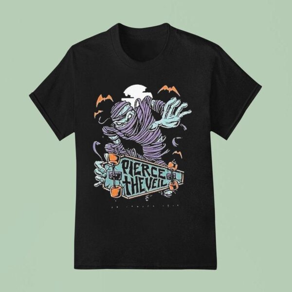 Pierce The Veil Mummy Skateboard Halloween T Shirt