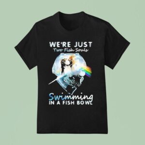 Pink Floyd We Re Just Two Fish Sound Swimming In A Fish Bowl Skull T Shirt