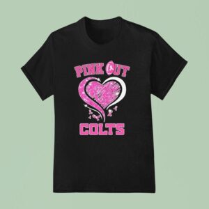 Pink Out Indianapolis Colts Football Heart Awareness T Shirt