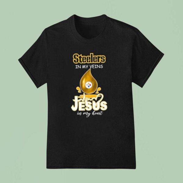 Pittsburgh Slers In My Veins Jesus In My Hear T Shirt