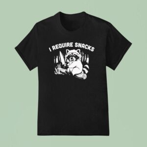 Raccoon With Knife I Require Snacks T Shirt