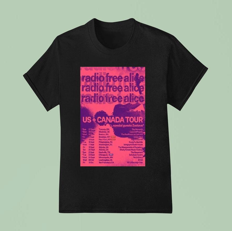 Radio Free Alice Us Canada Tour Dates S T Shirt