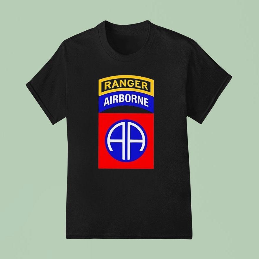Ranger Airborne Division Paratrooper Logo T Shirt