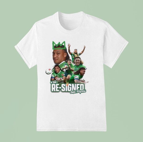 Re Signed Josh Papalii Canberra Raiders Club T Shirt