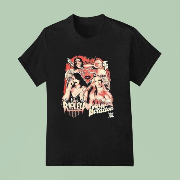 Rhea Ripley And Tiffany Stratton Wwe Retro T Shirt