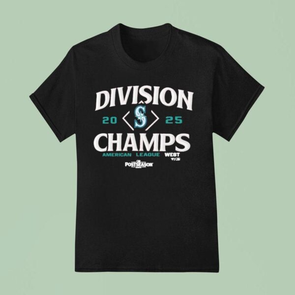 Seattle Mariners Al West Division Champions Mlb Postseason T Shirt