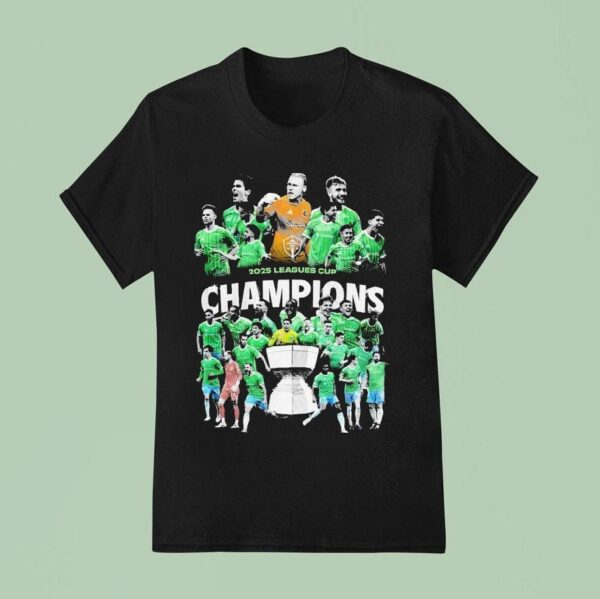 Seattle Sounders League Cup Champions Trophy T Shirt