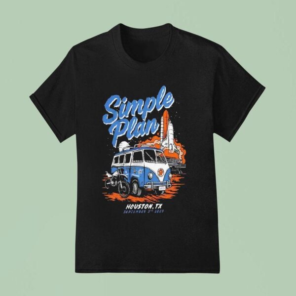 Simple Plan Houston Texas Tour Van Rocke T Shirt