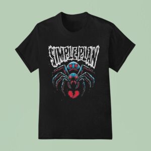 Simple Plan Spooky Metal Spider Halloween T Shirt