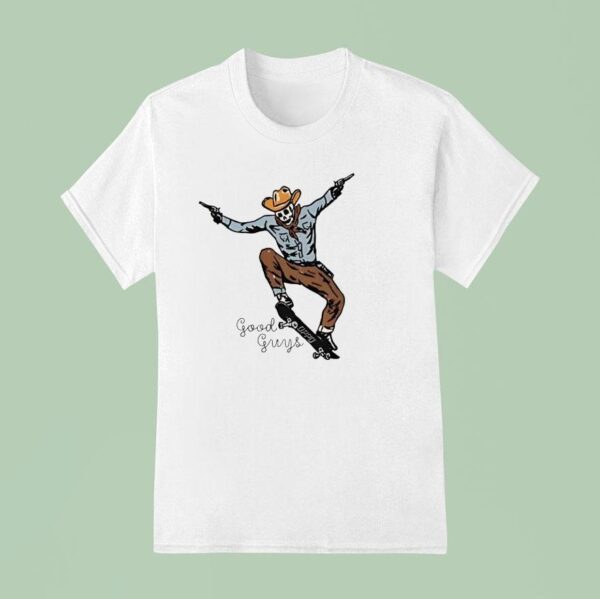 Skeleton Skateboarding Good Guys T Shirt