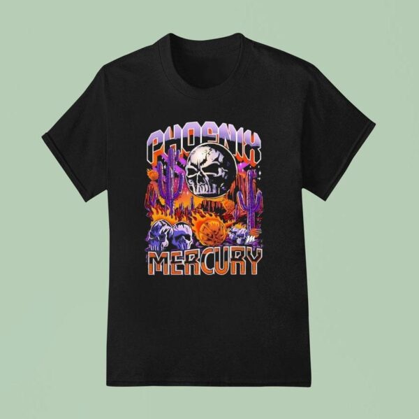 Skull Phoenix Mercury Basketball Horror T Shirt