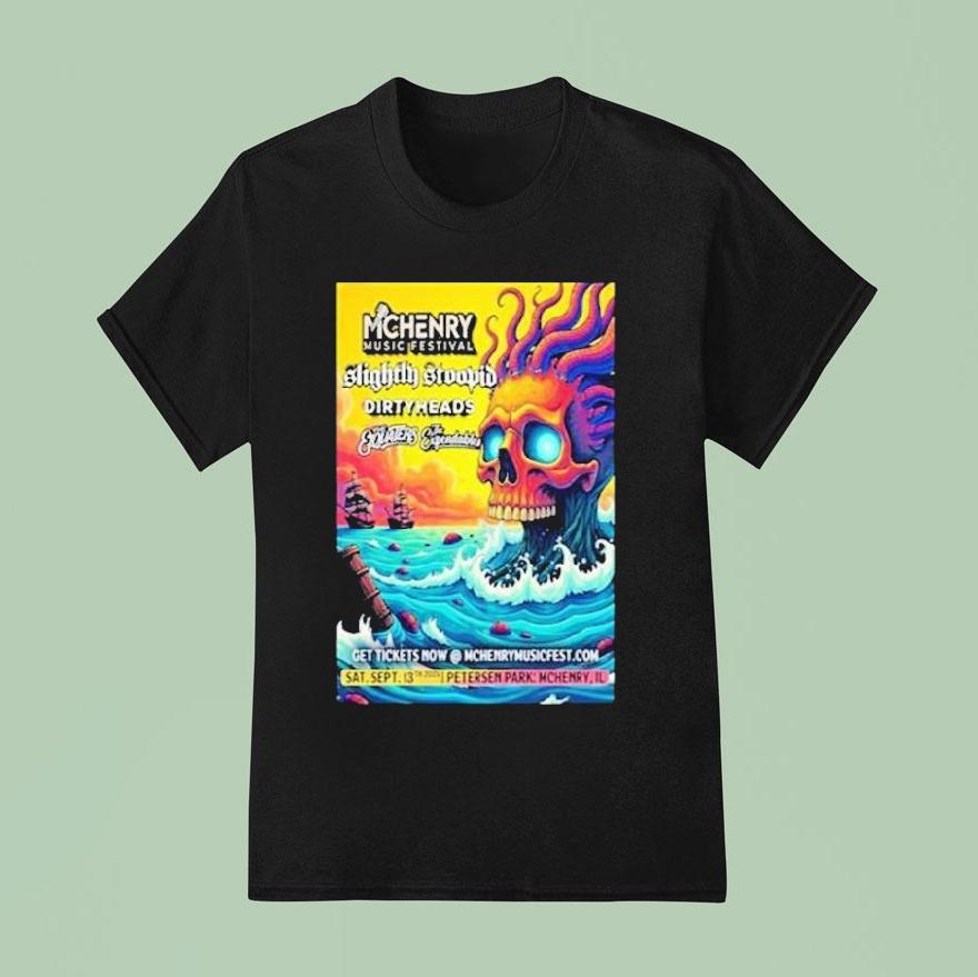 Slightly Stoopid Petersen Park Mchenry Sept Skull T Shirt