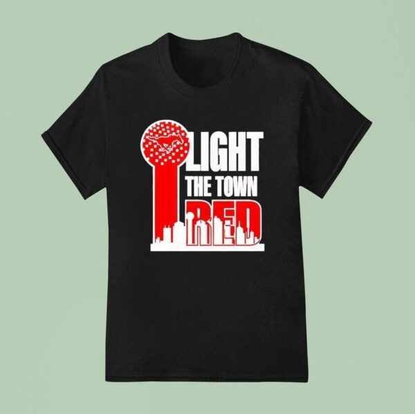 Smu Mustangs Light The Town City Skyline T Shirt