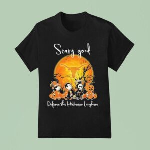 Snoopy Friends And The Peanuts Scary Good Defense This Halloween Texas Longhorns T Shirt