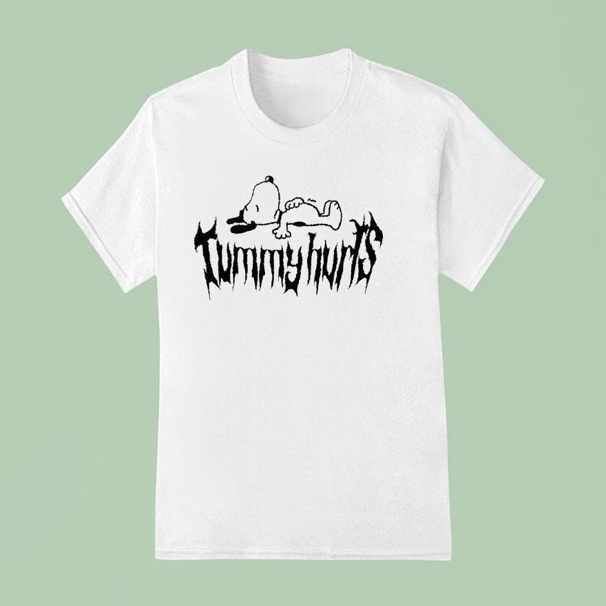 Snoopy Sleeping Tummy Hurts T Shirt