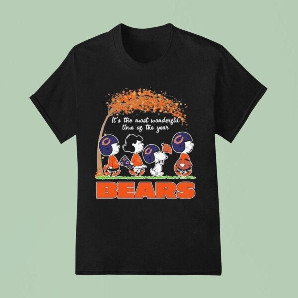 Snoopy The Peanuts Chicago Bears It S The Most Wonderful Time Of The Year T Shirt