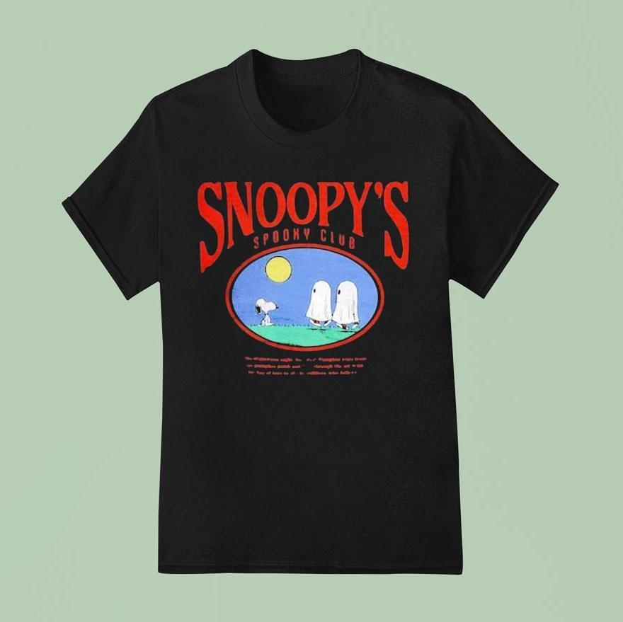 Snoopy The Peanuts Spooky Club Ghosts Halloween T Shirt