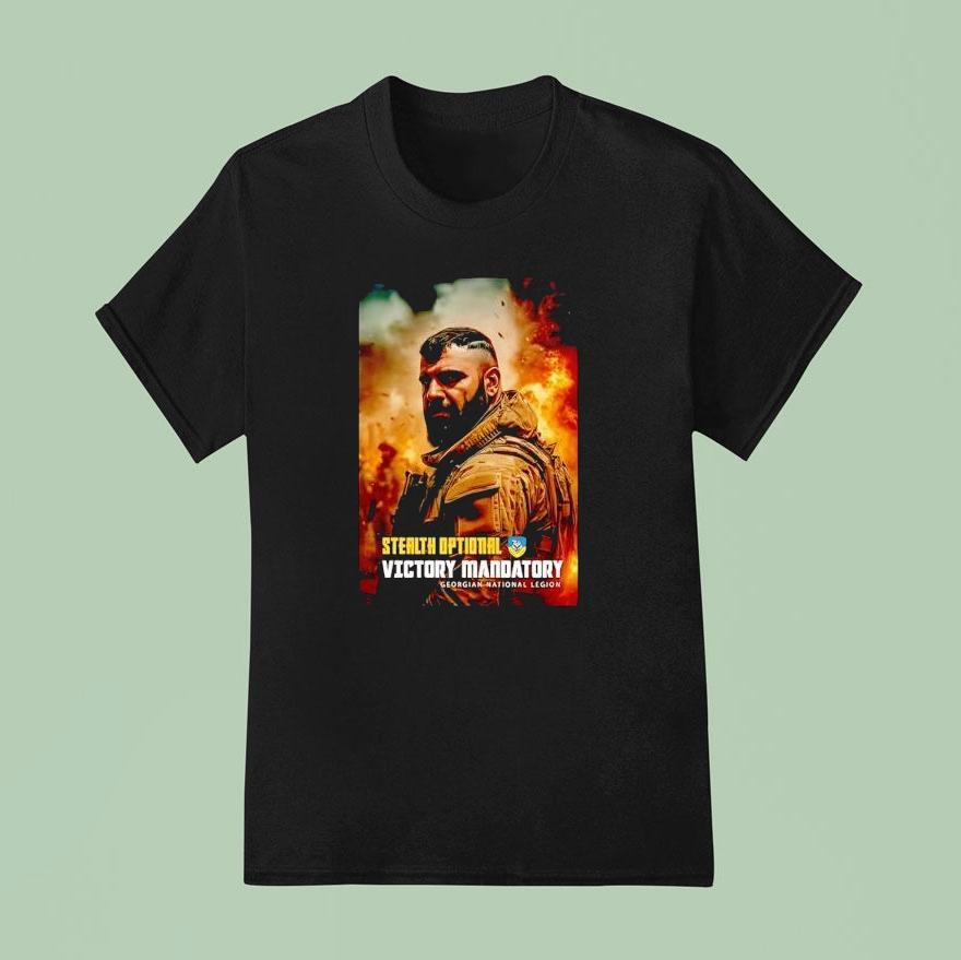 Stealth Optional Victory Mandatory Georgian National Legion T Shirt
