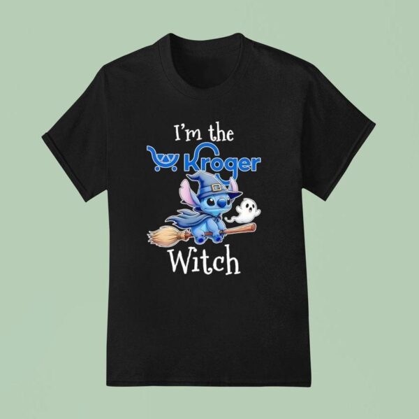 Stitch And Ghost I M The Kroger Witch Halloween T Shirt