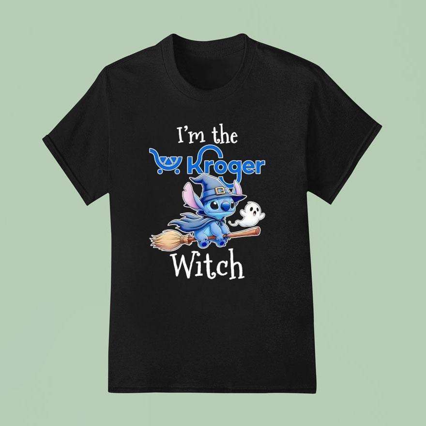 Stitch And Ghost I M The Kroger Witch Halloween T Shirt