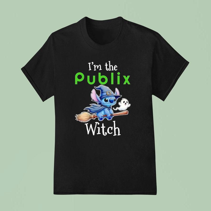 Stitch And Ghost I M The Publix Witch Halloween T Shirt