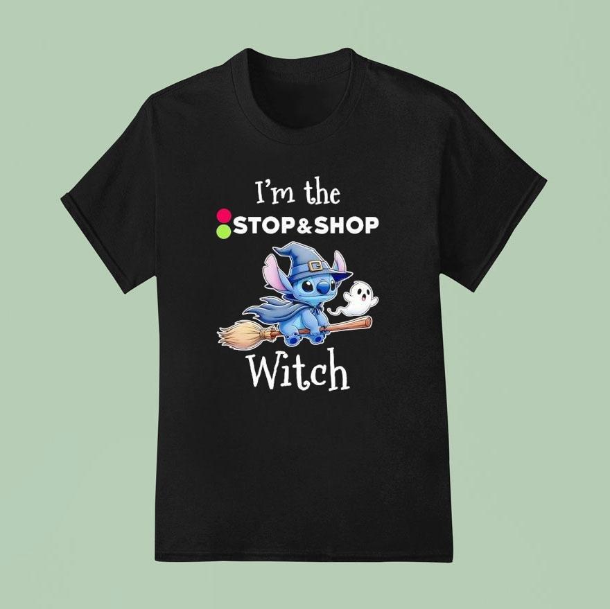Stitch And Ghost I M The Stop And Shop Witch Halloween T Shirt