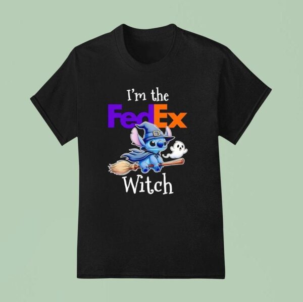 Stitch Ghost I M The Fedex Witch Halloween T Shirt