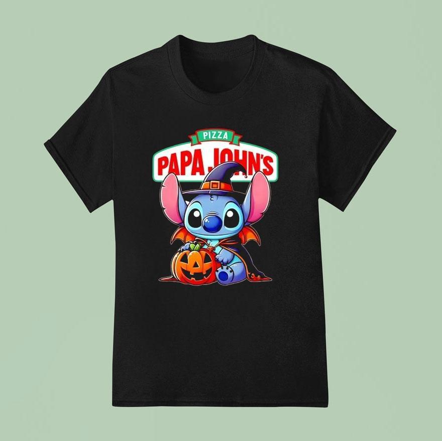 Stitch Witch Pizza Papa John S Halloween T Shirt