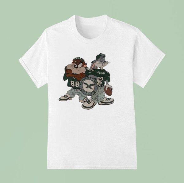 Taz And Bugs Bunny Of Looney Tunes Philadelphia Eagles Football T Shirt