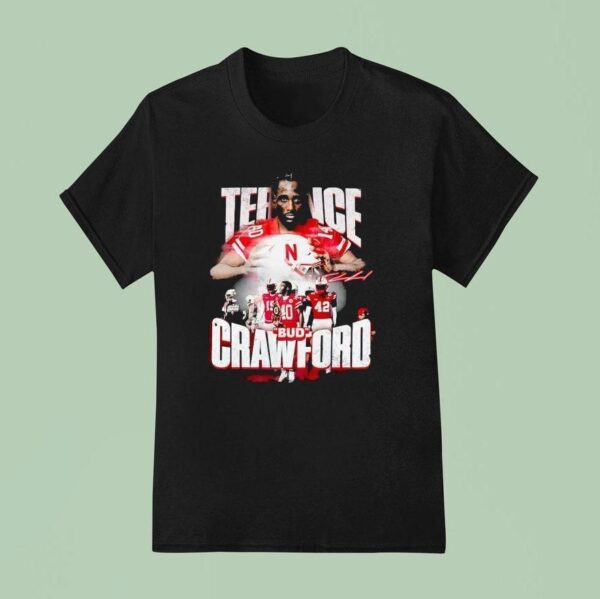 Terence Crawford Bud Nebraska Cornhuskers Football Signature T Shirt