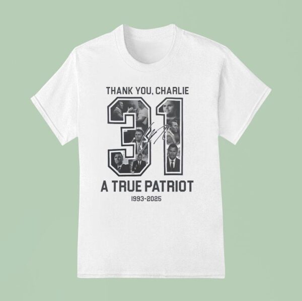 Thank You Charlie Kirk A True Patriot Signature T Shirt