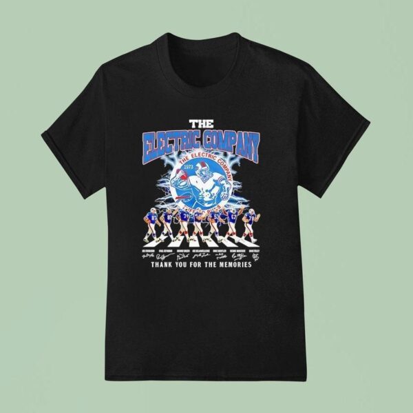 The Electric Company X Buffalo Bills Walking Across Thank You For The Memories Signatures T Shirt