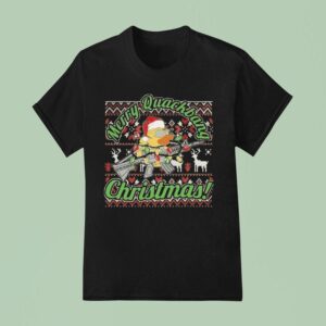 The Fat Electrician Merry Quackbang Christmas Ugly Holiday T Shirt