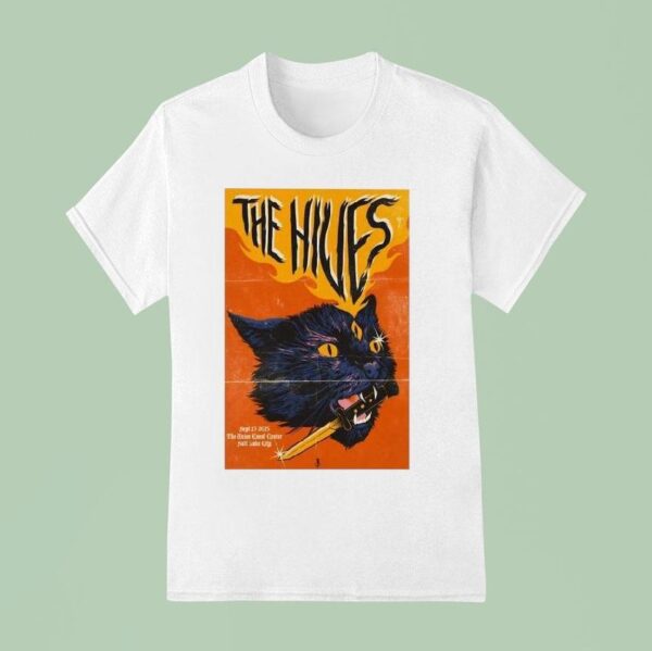 The Hives September In Salt Lake City Ut Cat Knife T Shirt