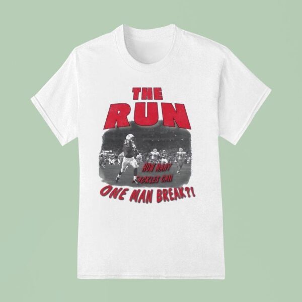 The Run How Many Tackles Can One Man Break Nebraska Cornhuskers Football T Shirt