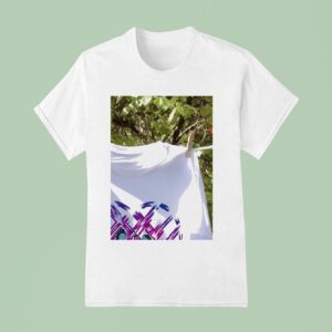Three Silhouetted Girls Swords Heart Shaped Abstract Purple Magenta Cyberpunk T Shirt